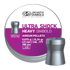 Кулі JSB Heavy Ultra Shock. Кал. 4.5 мм. Вага - 0.67 г. 350 шт/уп